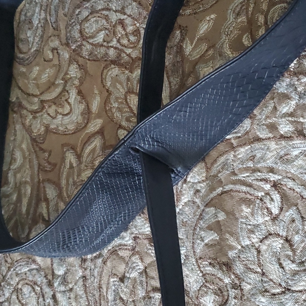 GILI Navy leather belt - Picture 3 of 4